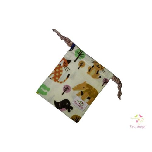 Cotton cup bag with cute animals pattern