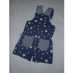 Csillagos-csíkos biopamut kertésznadrág, méret: 86-92 hó