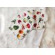 Washable kitchen towel with vegetables pattern