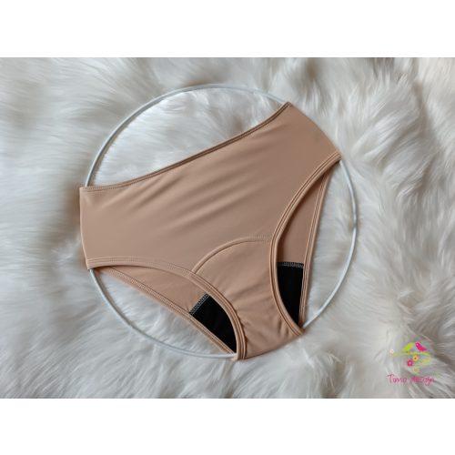 Beige period underwear for moderate flow