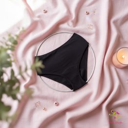 Black period underwear for moderate flow