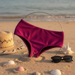 Magenta period swimwear, bikini bottom