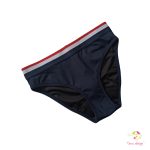 Black middle waist period swimwear, bikini bottom