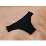 Fekete lézervágott brazil menstruációs bugyi