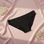 Black laser cut hipster period panties