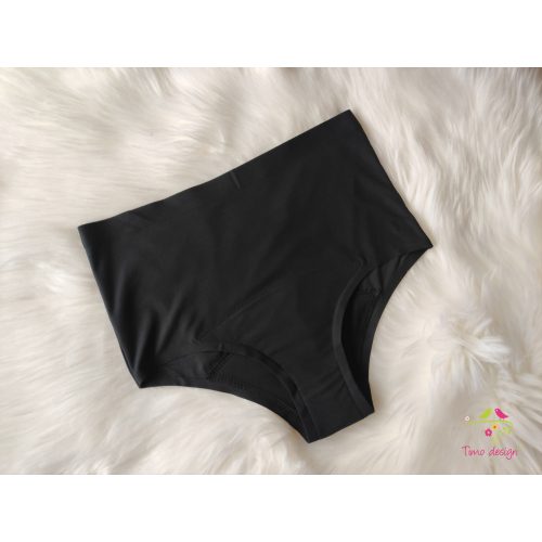 Black laser cut hipster period panties