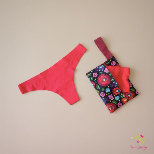 Piros lézervágott tanga tisztasági bugyi