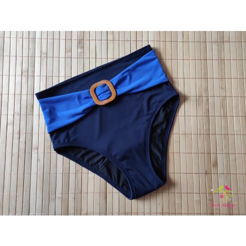 Dark blue high waist period swimwear, bikini bottom