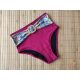 Fuchsia high waist period swimwear, bikini bottom