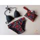 Matyó mintás csípőfazonú menstruációs bikini, fürdőruha alsó, fürdőbugyi