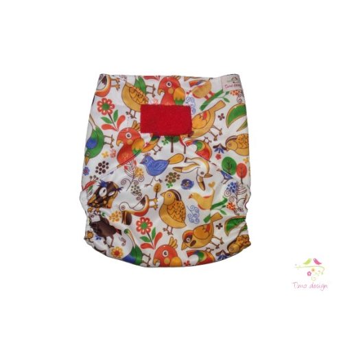 Diaper cover with birds pattern