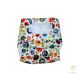 Diaper cover - Folk white flowers