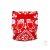 Diaper cover - Folk red and white pattern