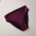 "Sparkling plum" middle waist period swimwear, bikini bottom