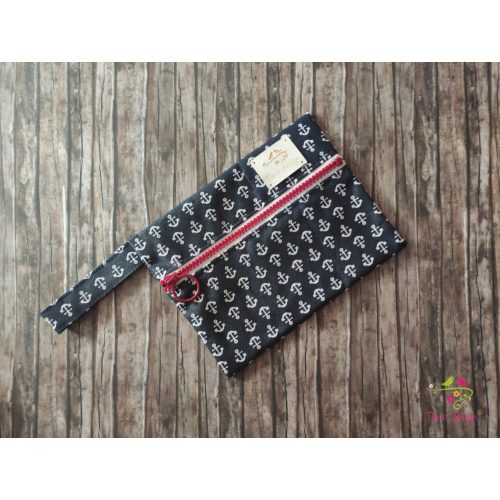 Navy wetbag with anchor pattern