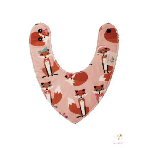 Baby scarf with cute foxes pattern