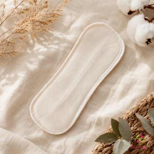 Organic cotton mini cloth pad – wingless, with leak-resistant backing