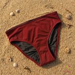 "Pomegranate" middle waist period swimwear, bikini bottom