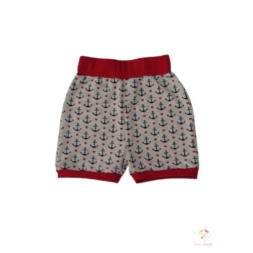 Baby short with anchor pattern and red pass, size: 86-92 months