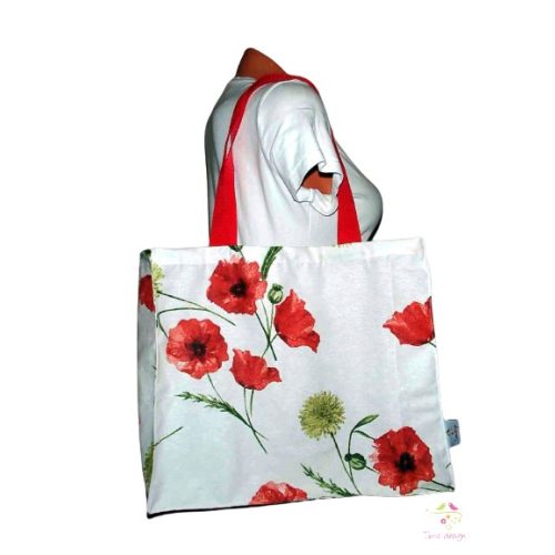 Leak-proof bag with poppy pattern