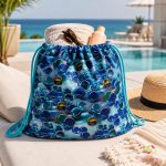 Leak-proof bag with lipstick pattern