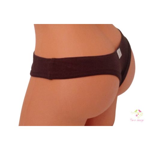 Dark brown period panties in thong style for light flow