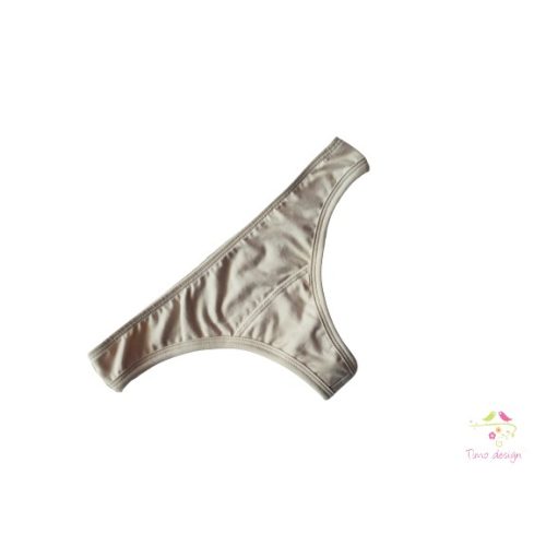 Beige period panties in thong style for light flow