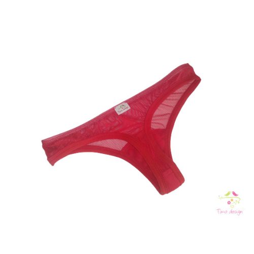 Red period panties in thong style for light flow