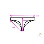 Red period panties in thong style for light flow