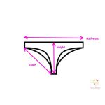 Red period panties in thong style for light flow