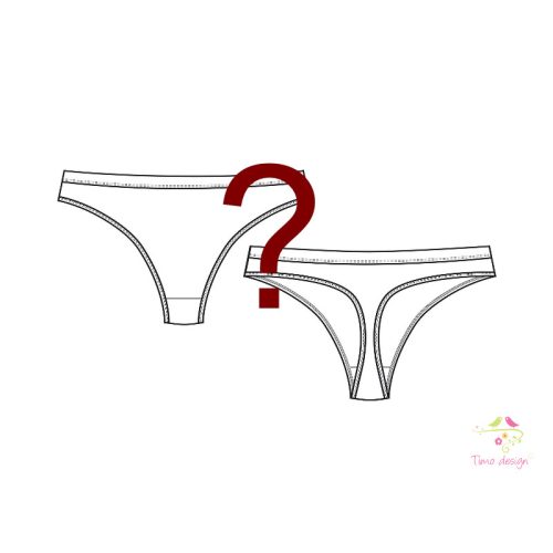 Period panties in thong style for light flow