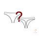 Period panties in thong style for light flow