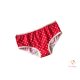 Red-white polka dot teen leak-proof swim bottom