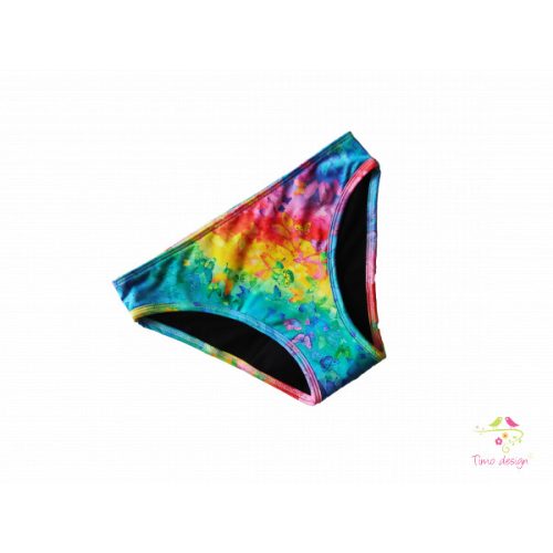 Period panties for teens for moderate flow, with "Rainbow & butterfly" pattern