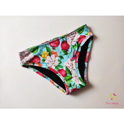 Teen period panties for heavy flow, in bikini style with Timo design unique pattern