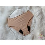 Beige teen period underwear for moderate flow