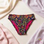 Teen period panties for heavy flow, in bikini style with Timo design unique pattern