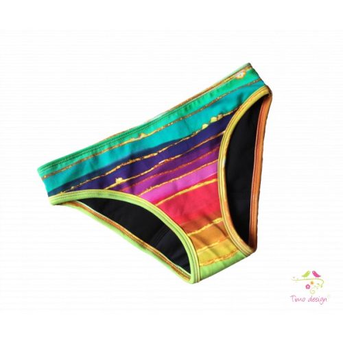 Period panties for teens for moderate flow, with "Rainbow" pattern