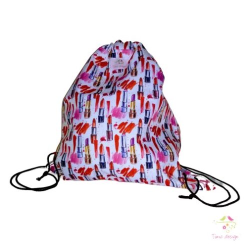 Leak-proof bag with lipstick pattern