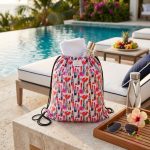 Leak-proof bag with lipstick pattern