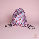 Leak-proof bag with lipstick pattern