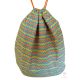 Waterproof bagpack with colorful chevron pattern