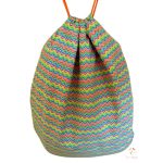 Waterproof bagpack with colorful chevron pattern