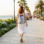 Tornazsák kék-piros tengerész mintával