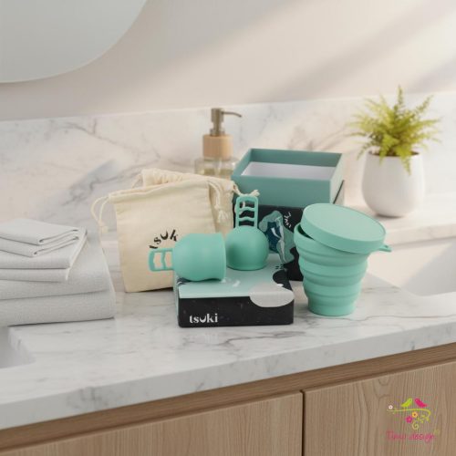 Tsuki Mimas α and β menstrual disc and sterilizing cup set