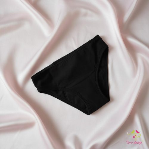 New generation black period panties for heavy flow in bikini style