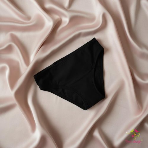 New generation black period panties for heavy flow in bikini style