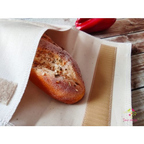 Laminated organic cotton reusable snack bag