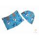 Boy swimming trunks and cap set with shark pattern
