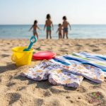 Erdei állatos kisfiú úszónadrág + úszósapka szett